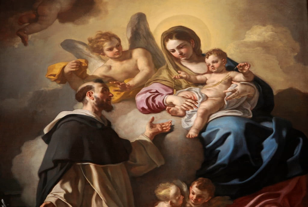 Madonna del Rosario con i santi Domenico e Caterina - dettaglio